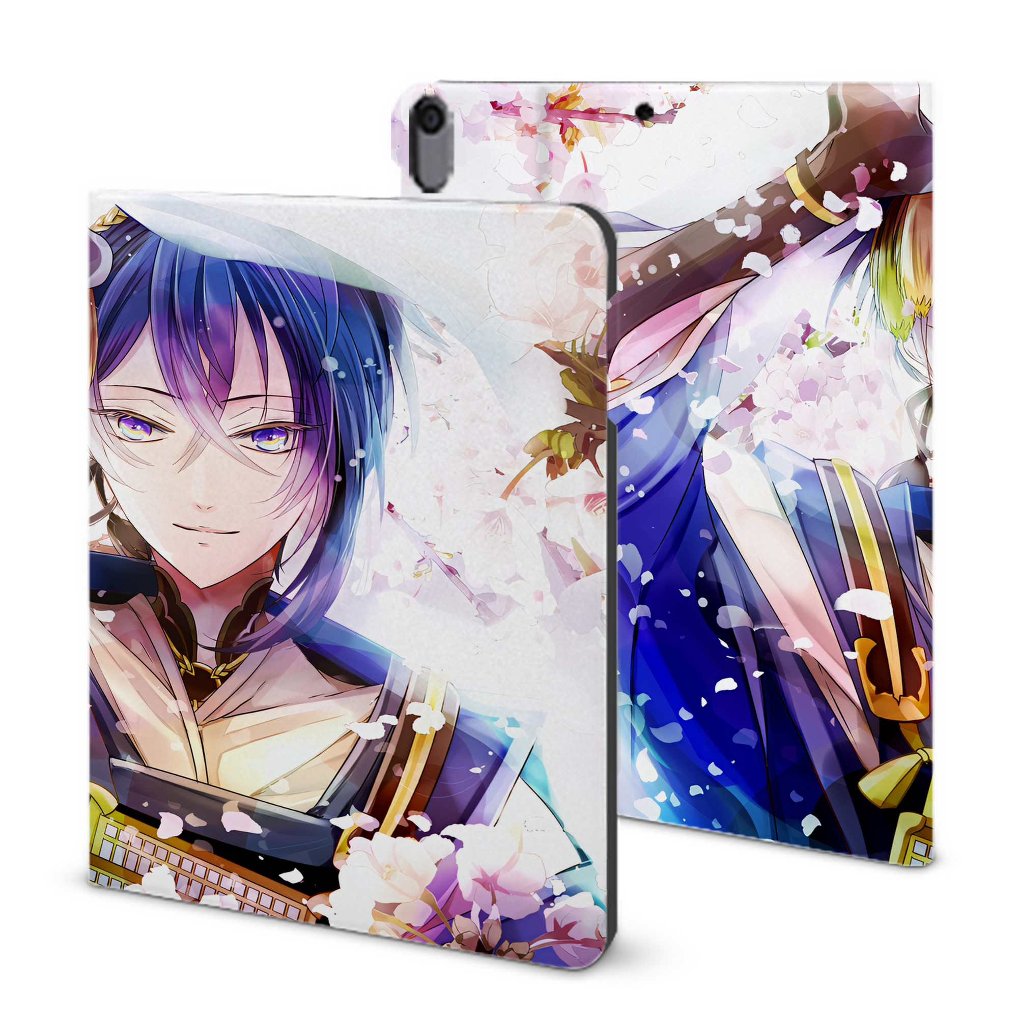（画像用） 刀剣乱舞 Touken Ranbu IPad ケース ブック型 PUレザー TPU 耐衝撃 軽量 薄型 ペン収納なし 全面保護 IPad 各モデル対応